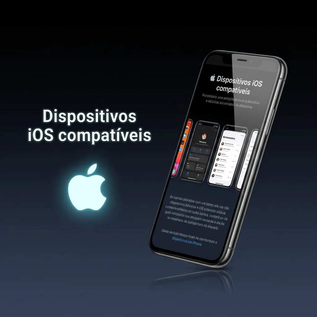 Lista ilustrativa de iPhones e iPads compatíveis com a app Bantubet para iOS 12 ou superior
