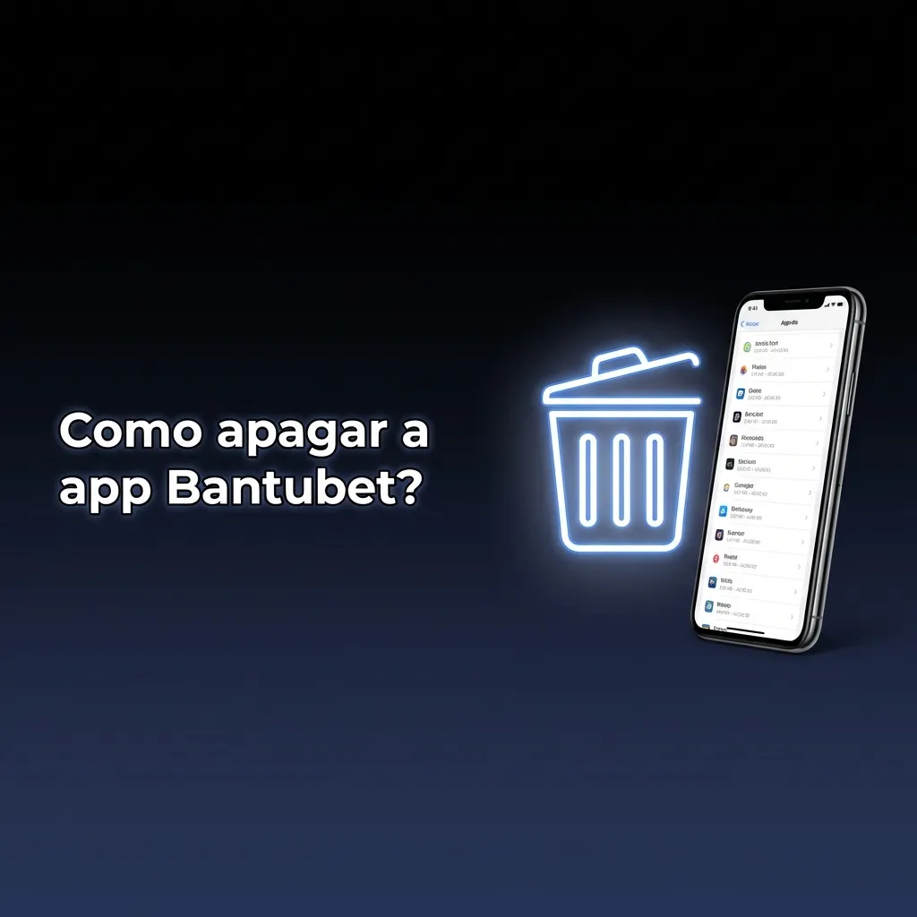 Ecrã de iPhone com ícone da app Bantubet selecionado e opção “Remover App” destacada no menu contextual