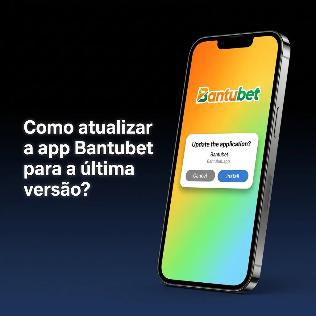 Ecrã de iPhone com a app Bantubet a ser atualizada na App Store, destacando o botão “Atualizar”