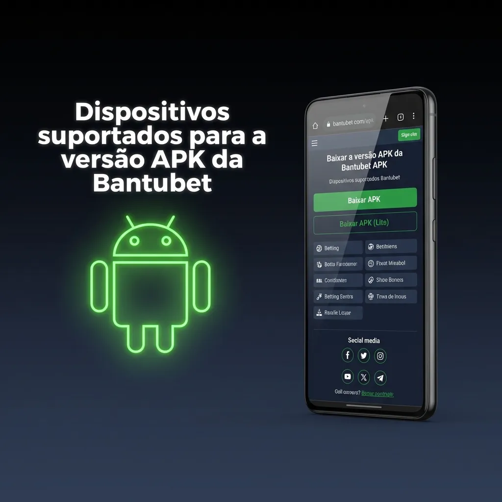 Tabela em português mostrando marcas e modelos de Android compatíveis com a app Bantubet APK