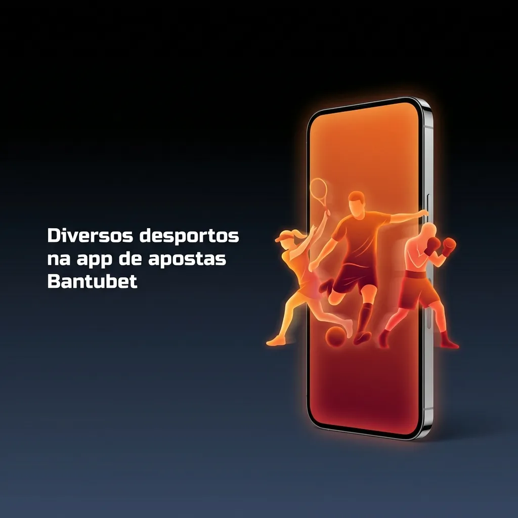 Ecrã da app Bantubet mostrando ícones de vários desportos e apostas LIVE e pré‑jogo