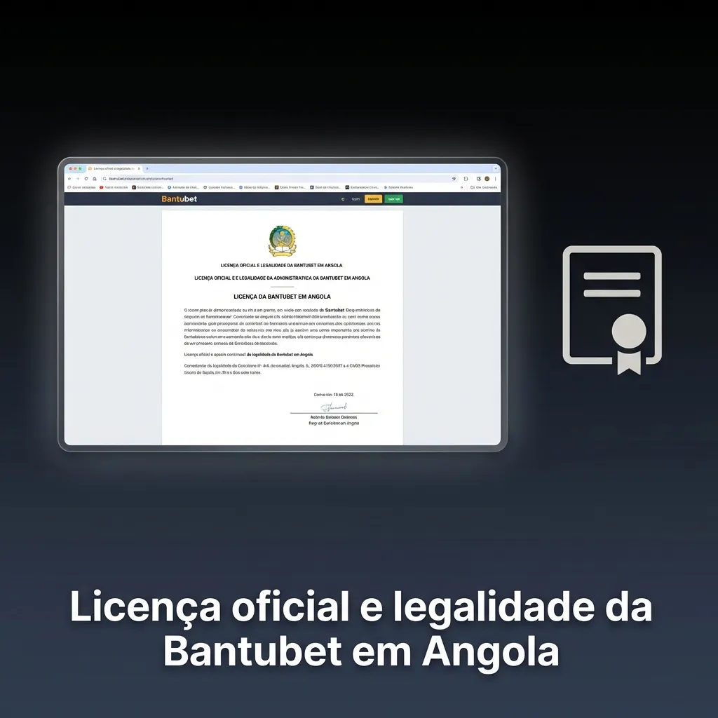 Banner da Bantubet em Angola destacando licença oficial desde 2021, legalidade e medidas de jogo responsável