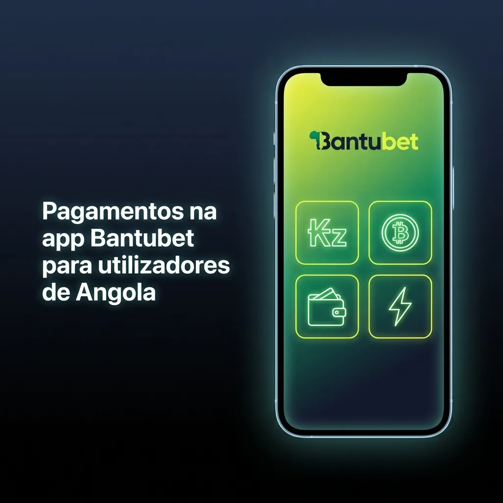 Tela de app Bantubet em Angola mostrando métodos locais de depósito e levantamento em kwanzas na área de carteira