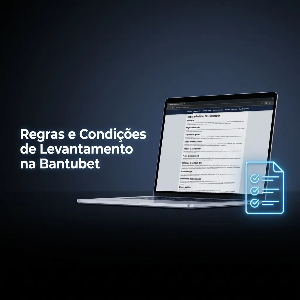 Infográfico da Bantubet explicando regras de levantamento, verificação de identidade, limites, bónus e segurança em Angola.